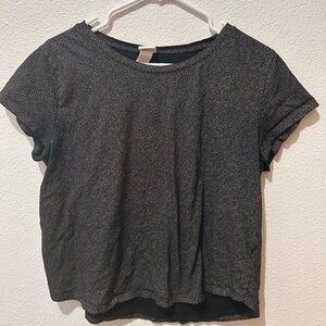 H&M Black and Gray Short Sleeve Tee